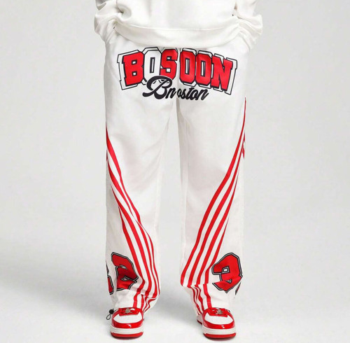 Chanjoye Print Pants | Cotton Splicing Pants| High Quality Oversized Pants