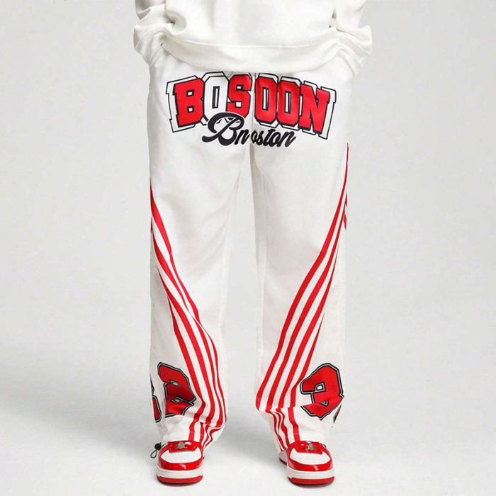 Chanjoye Print Pants | Cotton Splicing Pants| High Quality Oversized Pants