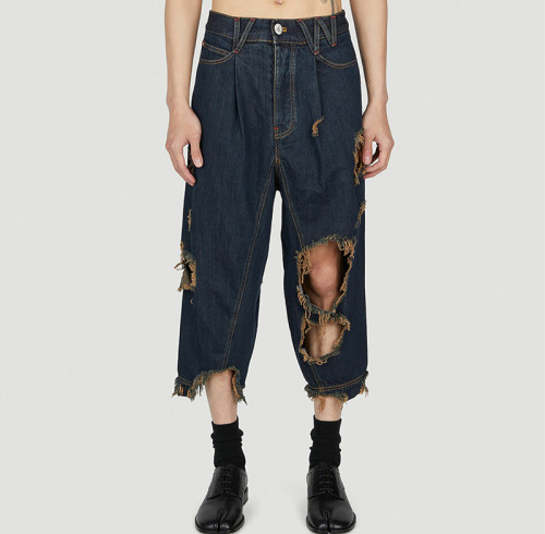 Chanjoye Distressed Jeans| Vintage Embroidery Jeans | High Quality Fit Pants