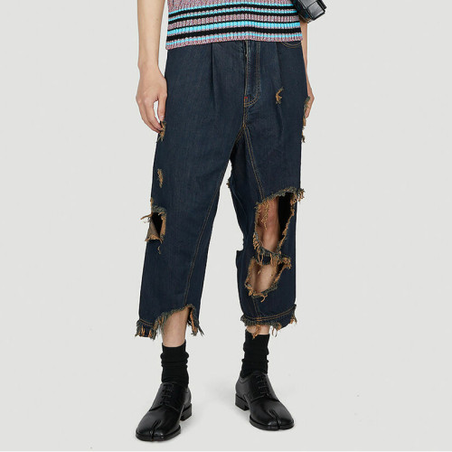 Chanjoye Distressed Jeans| Vintage Embroidery Jeans | High Quality Fit Pants