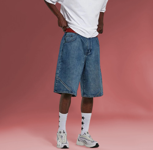 Chanjoye Baggy denim shorts - Vintage wash shorts - Loose fit Jeans