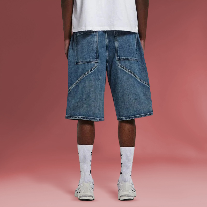 pocket denim shorts