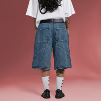 Chanjoye Baggy denim shorts - Vintage wash shorts - Loose fit Jeans