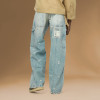 Chanjoye Wide leg jeans | Paint splatter Jeans| Vintage Oversized jeans