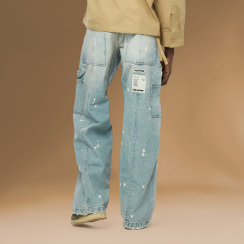 Chanjoye Wide leg jeans | Paint splatter Jeans| Vintage Oversized jeans