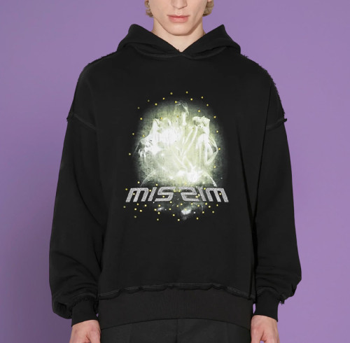 Chanjoye Cut and Sew Streetwear Custom Print Logos Drop Shoulder Hoodie Cotton Distressed Hoodie Supplier