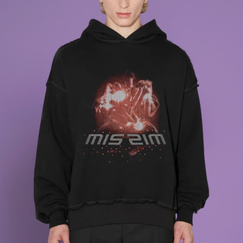 Chanjoye Custom Print Logos Drop Shoulder Hoodie Cotton Distressed Hoodie Supplier