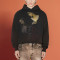 Chanjoye Cut and Sew Streetwear Custom Print Logos Distressed Hoodie Cotton Cropped Hoodie Supplier