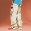 Chanjoye patch work Pants | Distressed vintage Jeans| Oversized Cargo Pants