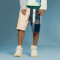 Chanjoye patch work Shorts | Flannel texture Shorts| Oversized Streetwear shorts