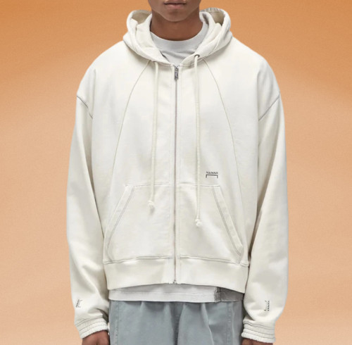 Chanjoye Cut and Sew Streetwear Custom Logos Hoodie With Thick Drawstring Cotton Oversize Hoodie Supplier