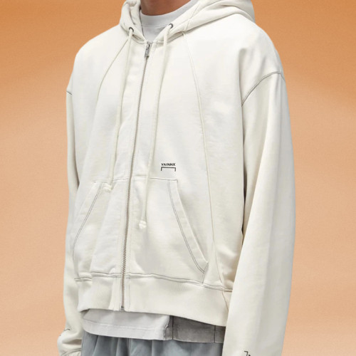 Chanjoye Cut and Sew Streetwear Custom Logos Hoodie With Thick Drawstring Cotton Oversize Hoodie Supplier