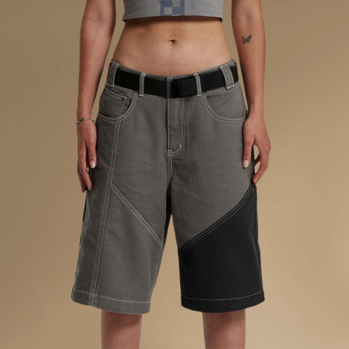 Chanjoye patchwork Shorts | loose fit shorts | casual stitching shorts