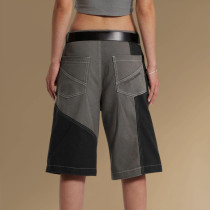 Chanjoye patchwork Shorts | loose fit shorts | casual stitching shorts