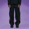 Chanjoye Wide leg pants | Reflective zipper Pants | Relaxed fit Pants