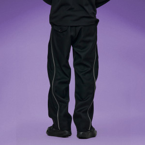 Chanjoye Wide leg pants | Reflective zipper Pants | Relaxed fit Pants