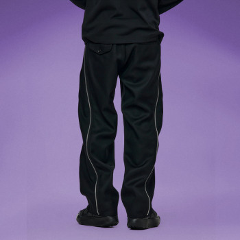 Chanjoye Wide leg pants | Reflective zipper Pants | Relaxed fit Pants