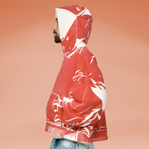 Chanjoye Cut and Sew Streetwear Custom Logos Drop Shoulder Hoodie Cotton Paint Hoodie Supplier