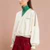Chanjoye Cut and Sew Streetwear Custom Logos Drop Shoulder Sweatshirt Cotton Women Sweatshirt