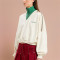 Chanjoye Cut and Sew Streetwear Custom Logos Drop Shoulder Sweatshirt Cotton Women Sweatshirt