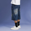 Chanjoye Oversized denim shorts - Vintage wash shorts - Breathable summer shorts