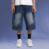 Chanjoye Oversized denim shorts - Vintage wash shorts - Breathable summer shorts