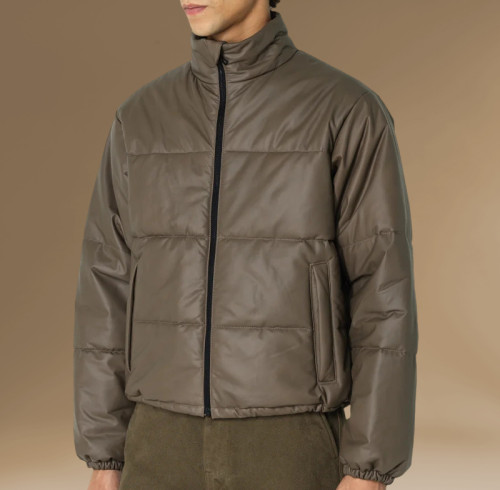 Chanjoye Custom Grid Thick Puffer Jacket | High Quality Cut Sew Padded Down Coat Winter