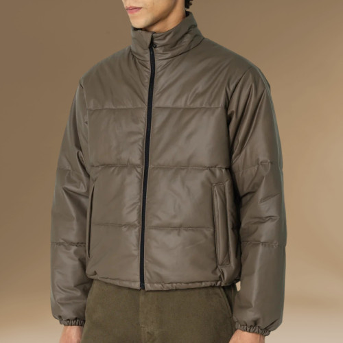 Chanjoye Custom Grid Thick Puffer Jacket | High Quality Cut Sew Padded Down Coat Winter