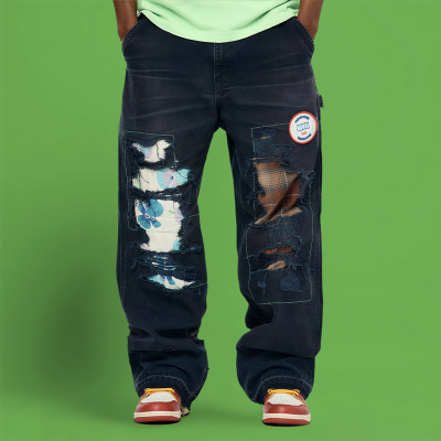 Chanjoye wide leg jeans | hip hop style Jeans | edgy fashion Jeans