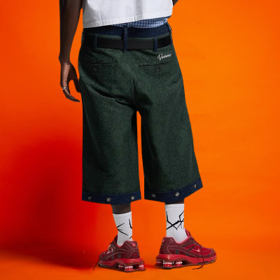 Chanjoye Jacquard  jeans | Mens fashion Jeans |  Retro baggy Shorts