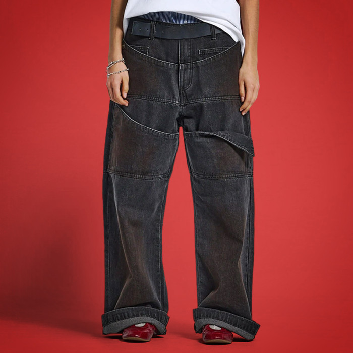 Chanjoye black washed jeans | Casual loose jeans | High Quality Jeans