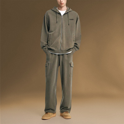 Chanjoye Manufacturer Custom Vintage Jogging Tracksuit Set | Zipper Hoodie | tracksuits for men