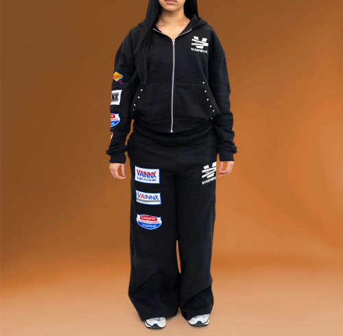 Chanjoye High-quality Embroidery Print | Patch Logo | Two-piece Sweatsuit