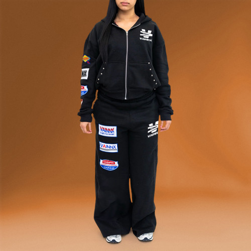 Chanjoye High-quality Embroidery Print | Patch Logo | Two-piece Sweatsuit
