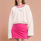 Chanjoye Cut and Sew Streetwear Custom Logos Drop Shoulder Sweatshirt Cotton Women Sweatshirt