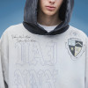 Chanjoye Digital Print logo Ripped Patch |  Vintage Heavyweight | Streetwear Men's Hoodie
