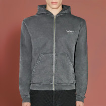 Chanjoye Custom Men's Zip-up Hoodie | Acid Washed | Vintage Heavyweight Streetwear