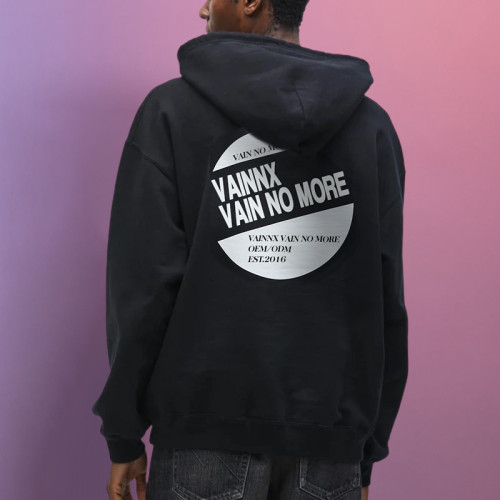 Chanjoye Cut and Sew Streetwear Custom Print Logos Heavy Weight Hoodie Cotton Solid Color Hoodie