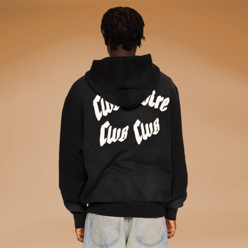 Chanjoye Cut and Sew Streetwear Custom Print Logos Thick Hoodie Cotton Vintage Color Hoodie