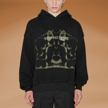 Chanjoye Thick Hoodie Custom Print logos Distressed Hoodie Cotton High Quality Hoodie Supplier