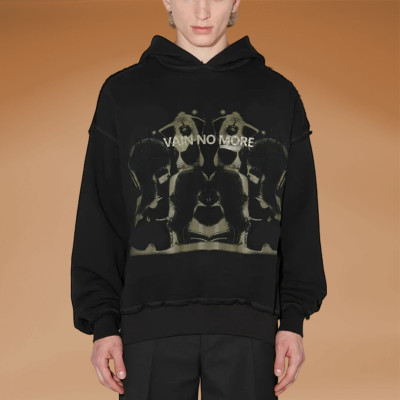 Chanjoye Thick Hoodie Custom Print logos Distressed Hoodie Cotton High Quality Hoodie Supplier