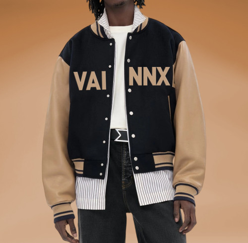 Chanjoye Custom Letter Embroidery Logo | Patchwork Color Jacket | Jacket For Men