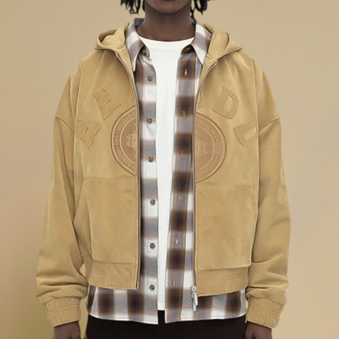 Chanjoye Custom Zipper Jacket | Acid Washed Vintage Streetwear Jacket | Jacket For Men