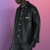 Chanjoye Custom Embroidery logo | Button - up Leather jacket | Jacket For Men