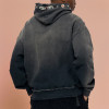 Chanjoye Cut and Sew Streetwear Custom Logos Distressed Gems Hoodie Cotton Acid Wash Hoodie Supplier