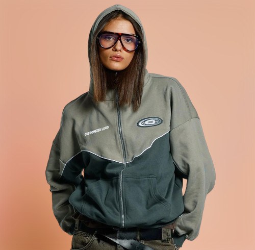 Chanjoye High Quality Custom Logo | Zipper jacket | Streetwear Sports Waterproof Jacket