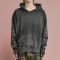 Chanjoye Custom Rhinestone Logo | Broken Hole Patch | Acid Wash Streetwear Hoodie