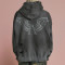 Chanjoye Custom Rhinestone Logo | Broken Hole Patch | Acid Wash Streetwear Hoodie