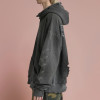 Chanjoye Custom Rhinestone Logo | Broken Hole Patch | Acid Wash Streetwear Hoodie