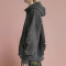 Chanjoye Custom Rhinestone Logo | Broken Hole Patch | Acid Wash Streetwear Hoodie